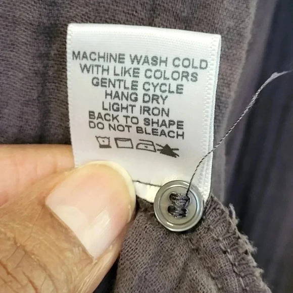 XIRENA Charcoal Gray Cotton Iconic Chelsea Gauze Mia Tiered Hem Dress(M) - Picture 11 of 11